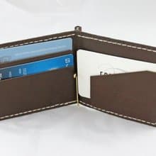 艾格拉咖啡色牛皮-手做皮件真皮鈔票夾/父親節禮物首選