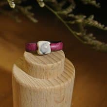 【 T - C 】戒指 皮革 牛皮 日本白瓷 瓷器  限量 自然釉色 無限看不膩色調 攝氏1350高溫燒製