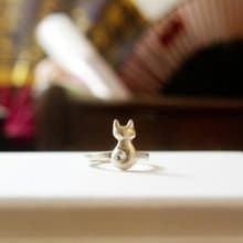 貓奴 生日 週年 愛情 聖誕 禮物 手工訂作 純銀小貓尾戒