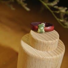 【 T - C 】戒指 皮革 牛皮 日本白瓷 瓷器  限量 自然釉色 無限看不膩色調 攝氏1350高溫燒製