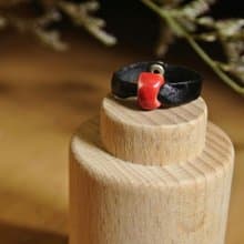 【 T - C 】戒指 皮革 牛皮 日本白瓷 瓷器  限量 自然釉色 無限看不膩色調 攝氏1350高溫燒製