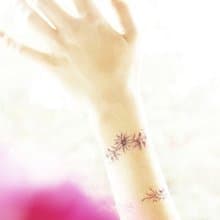 花圈鍊子-2入紋身貼紙 原創手繪設計