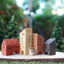 【小小村 Simple Village 】手作陶小房子/街道- 5件/組(附樓梯,四面皆有窗,可任意組合)接單製作