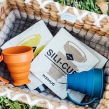 露營野餐 1入2入4入 環保提把摺疊杯 配送Tyvek收納包