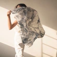 灰色聖母峰 - 手工圍巾/絲巾 Everest Scarf - Grey Colour Modern style