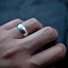 【執】鍛面戒 925純銀戒指 ( 尾戒/對戒/鍛敲面 簡約 周年 紀念)