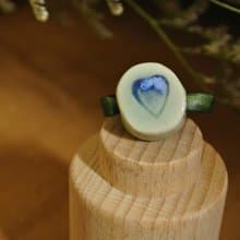 【 T- C 】戒指 皮革 牛皮 日本白瓷 瓷器  限量 自然釉色 無限看不膩色調 攝氏1350高溫燒製