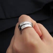 手工造型戒 T-Ring 925純銀戒指 男生戒指