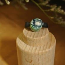 【 T - C 】戒指 皮革 牛皮 日本白瓷 瓷器  限量 自然釉色 無限看不膩色調 攝氏1350高溫燒製