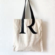 縫線單行簿, 厚帆布布袋, R, S 全人手製Tote Bag