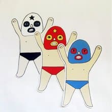 摔角手 面具人 行李箱貼紙 7/15/23cm