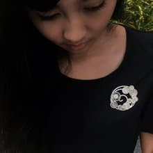 浮生~漣漪/青冶絕色手工純銀線掐絲技法裝飾藝術胸針單品