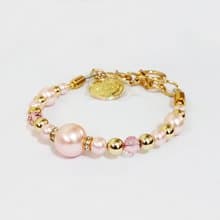 Ella Wang Design 珠寶珍珠項圈-粉紅色 寵物項圈 時尚 手工 Size:XS~M+