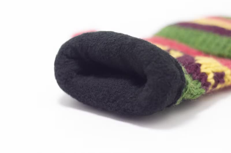 新年禮物 手織純羊毛針織手套 / 可拆卸手套 / 內刷毛手套 / 保暖手套 - 夕陽下的森林