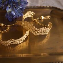 Queen Elisabeth伊莉莎白皇冠手環/金色/蕾絲