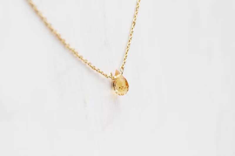 11月份誕生石-黄水晶 Citrine シトリン鎖骨項鍊