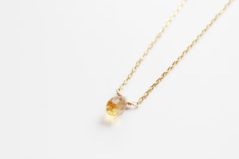 11月份誕生石-黄水晶 Citrine シトリン鎖骨項鍊