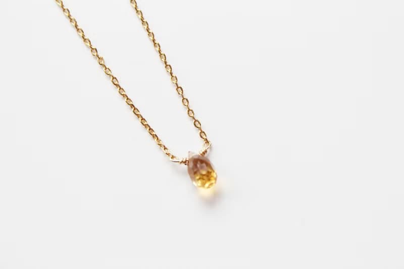11月份誕生石-黄水晶 Citrine シトリン鎖骨項鍊