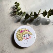 嗤之以鼻 隨身化妝圓鏡