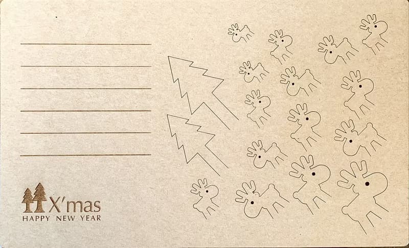 聖誕立體卡片 樹光站鹿N8