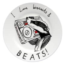 I love biscuits and beats 骨瓷餐盤 | Jimbobart