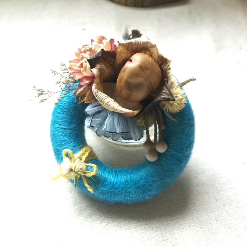 聖誕花圈 木玫瑰 乾燥花 - 小春夏