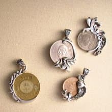 中國風 手工設計銀飾 銀元錢夾 錢夾套組共四款 不含鍊 ART64
