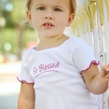 Rufflebutts White 'So Blessed' Angel Knit Lap Tee