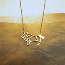 Lion, Origami Necklace, Animal Necklace, Animal Lover, Lion Gifts, Birthday gift