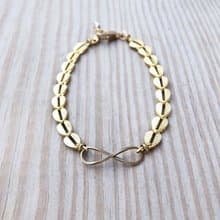 無限圍繞   愛無限手鍊  手工復古黃銅