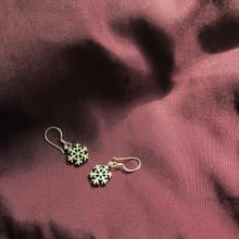 snowflake earrings_雪花耳環 |耳針 耳夾 設計師手工 聖誕節禮物