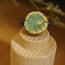 【 T - C 】戒指 皮革 牛皮 日本白瓷 瓷器  限量 自然釉色 無限看不膩色調 攝氏1350高溫燒製