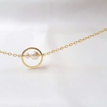 銀河系 ‧ 珍珠 幾何環狀 項鍊