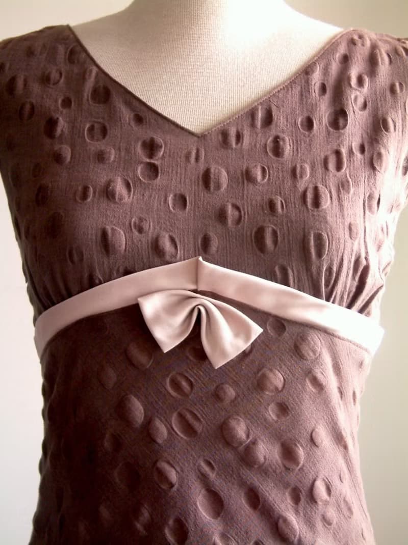 水玉無袖洋裝-巧克力