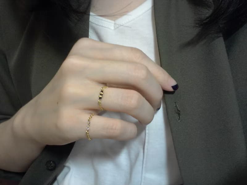 小水珠 ‧ 多彩 水晶 鍊戒
