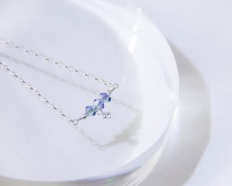 淡海系列 / 交融 - 施華洛世奇雙色水晶 925銀手鍊 母親節禮物