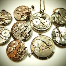 Steampunk 凍結時光60年代古董機芯項鍊