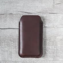 iPhone 巧克力深咖啡色牛皮皮套│細緻軟皮款