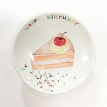 巧克力米與櫻桃蛋糕 - 【現貨】生日手繪小碟