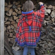 2014 秋冬 美國peri 手工披風斗篷--蘇格蘭貴族