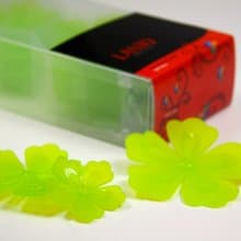 牡丹壁飾花朵組 透明綠色