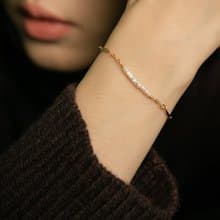 雪境-Pearl人魚眼淚珍珠22K微笑手鍊