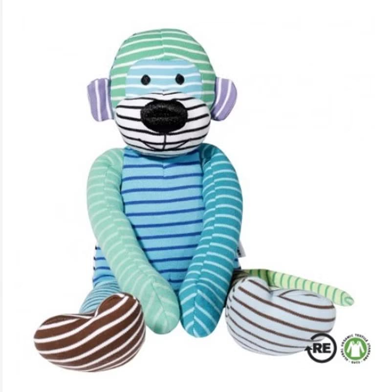 【贈禮盒包裝】北歐童裝瑞典有機棉小猴手工安撫玩具 紅