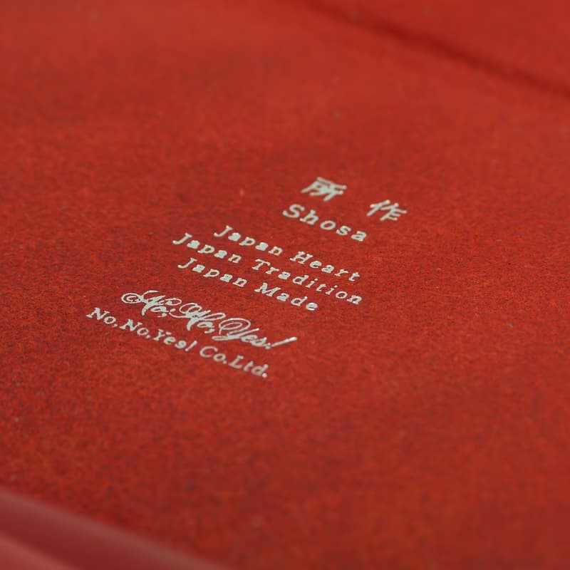 日本手工-所作Shosa 植鞣牛皮 長夾 - 基本款/紅