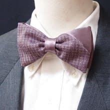 丁香紫色雙面 氣質剪裁 領結 bowtie - 雙面可用*情人節*新年*