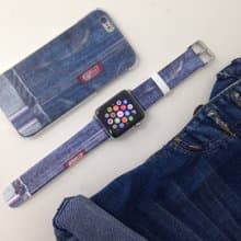 Apple / Samsung Watch 藍色牛仔真皮錶帶適合任何型號 22