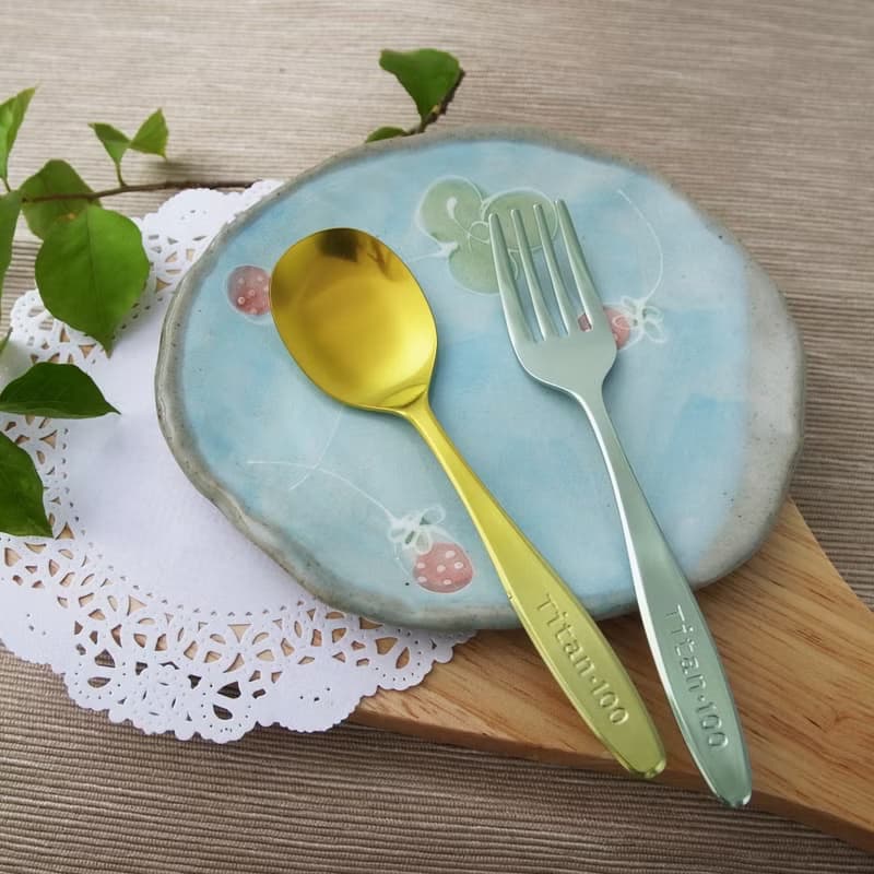 【日本製 Horie】鈦愛寶貝系列-純鈦抗菌ECO環保幼兒叉(鈦銀)