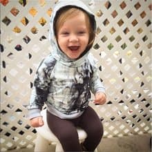 【冰島童裝】有機棉內鋪棉上衣2歲至8歲 冰川色