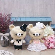 熊熊－婚禮娃娃－經典款。結婚禮物。情人節禮物