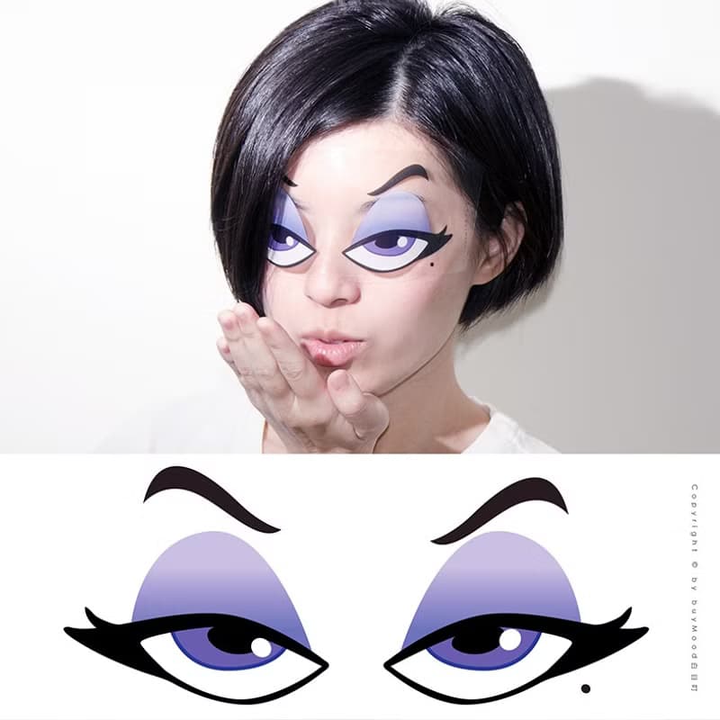 白目變臉貼－妖嬌美麗 派對 婚禮 直播